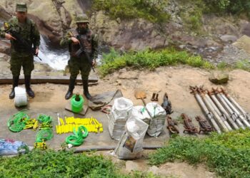 Gran cantidad de material explosivo decomisado en operativo contra la minería ilegal