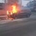 Carro se incendió mientras circulaba