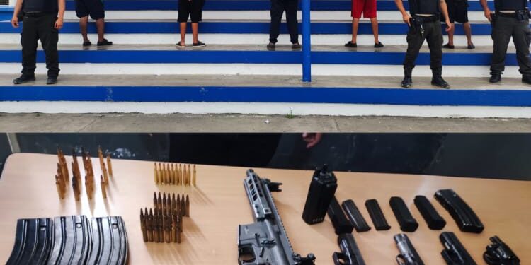 Cinco detenidos y seis armas de fuego decomisadas en operativo en Puerto Bolívar