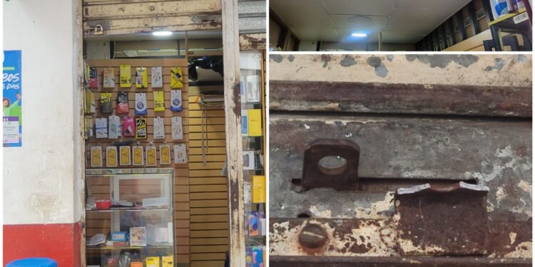 Local de celulares fue visitado por delincuentes