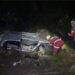 Vehículo cayó aproximadamente a 70 metros de profundidad al abismo