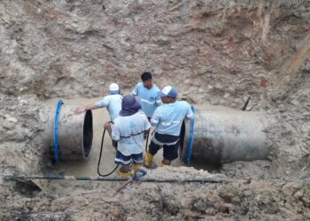 Aguas Machala colaboró en arreglo de acueducto en la Mancomunidad