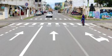 Movilidad realizó trabajos de señalización en la calle Junín