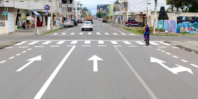 Movilidad realizó trabajos de señalización en la calle Junín