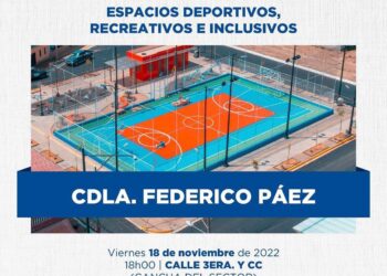Municipio inaugura nueva cancha en la Cdla. Federico Páez