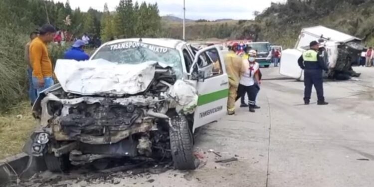 Siete personas heridas en accidente de tránsito