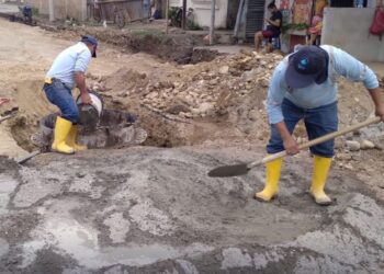 Aguas construye cámara central de alcantarillado en las calles Cuba y 10ma Avenida