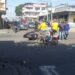 Motociclista herido al sufrir accidente de tránsito