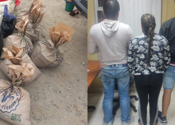 Tres aprehendidos por el transporte de material aurífero