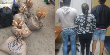 Tres aprehendidos por el transporte de material aurífero