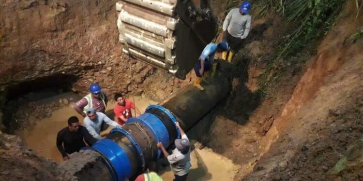 Aguas colaboró en la reparación del Acueducto Regional