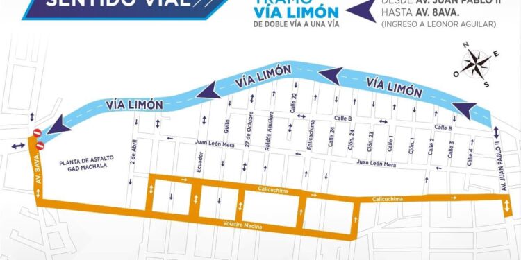 Desde el 6 de diciembre tramo de vía Limón cambia a unidireccional