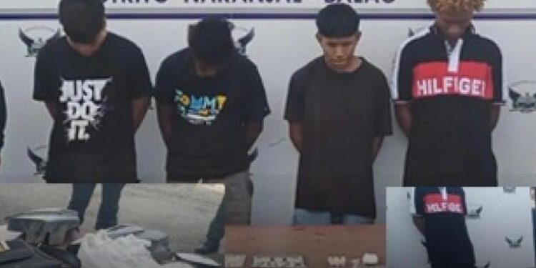 4 Antisociales fueron detenidos en flagrancia en Naranjal