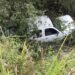 Vehículo perdió pista y volcó en la vía a Balosa