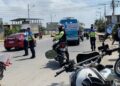 Dos motociclistas y una niña resultaron heridos en accidente de tránsito