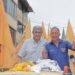 Clemente Bravo inició campaña recorriendo Machala con Falquez