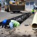 Aguas realizó el cambio de tirante sanitario en las calles Pichincha y Vela