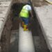 Aguas realizó la reparación de socavón en las calles Guayas e/. 9na y 10ma Norte