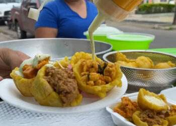 (Video) Las canastas de patacón rellenas «El Quevedeño»