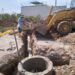Aguas continúa instalando red de alcantarillado en la Cdla. Victorio Rizzo