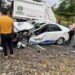 Patrullero quedó destrozado al impactar contra camión recolector de basura