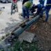 Herido al caer de un poste metálico en el parque