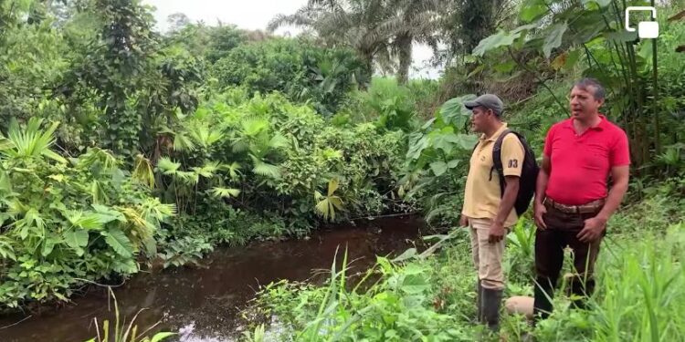 Denuncian contaminación de agua en las vertientes que colindan con plataforma de Petroecuador