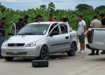 Muerte de Mario Adrian Moreira Zambrano y una mujer herida en la vía Panamericana