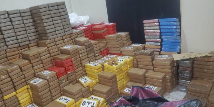 Cinco toneladas de sustancias ilícitas fueron encontradas en una vivienda
