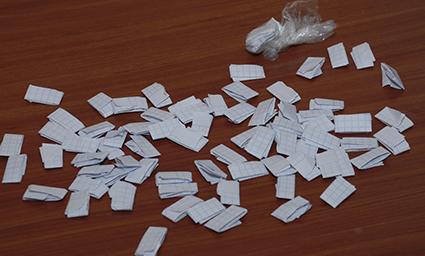 Posible expendedor detenido con 380 dosis de sustancias ilícitas