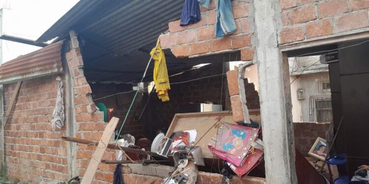 Varias viviendas colapsaron en la Peaña producto del sismo de 6,5