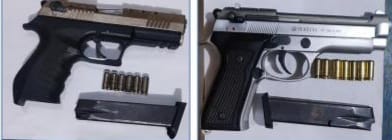 Circulaban con dos armas de fuego