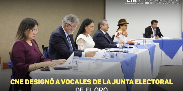 CNE designó a los vocales que integran la junta provincial electoral de El Oro