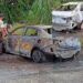 Carro utilizado en el asesinato de dos policías fue incinerado