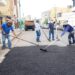 Rebacheo de calles en Machala