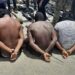 Seis sujetos detenidos en delito flagrante por posesión de armas