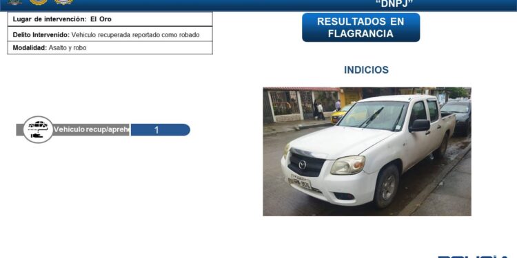 Policía Judicial recuperó un carro robado