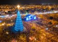 Se encendió árbol de Navidad de Machala