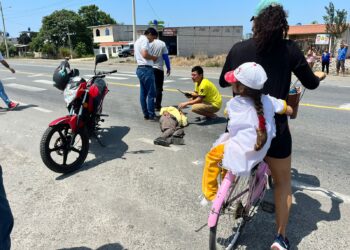 Herido al ser atropellado por una motocicleta
