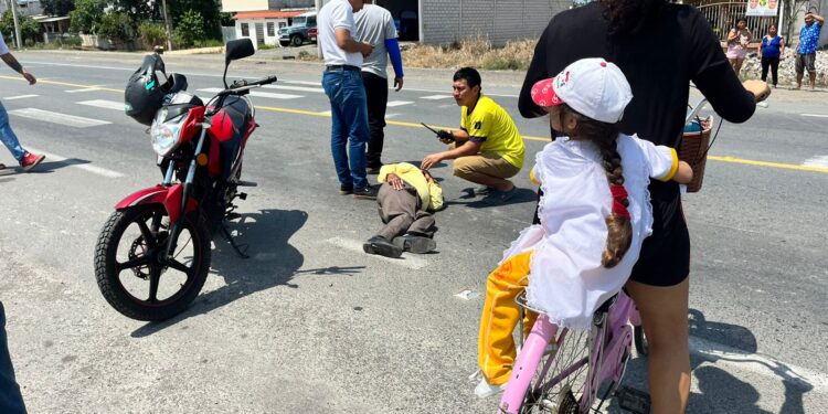 Herido al ser atropellado por una motocicleta