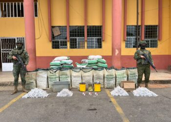 Operación militar en Zaruma decomisa gran cantidad de material explosivo