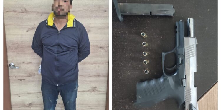 Aprehensión de un ciudadano por porte y tenencia de arma de fuego