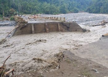 El río se llevó el puente Cutuguay 2