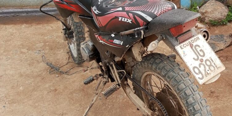 Motocicleta robada fue abandonada
