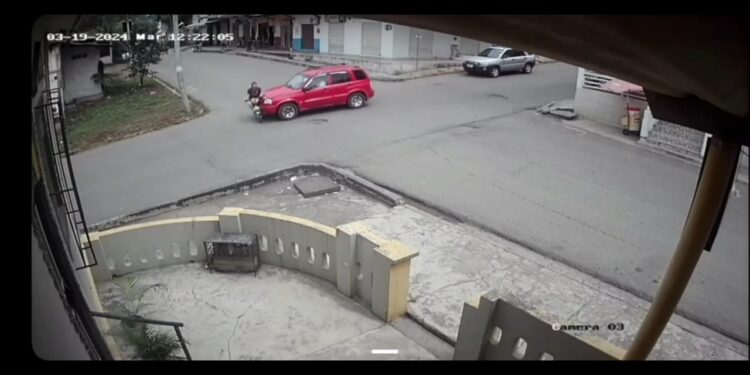 Mujer herida en un accidente de tránsito