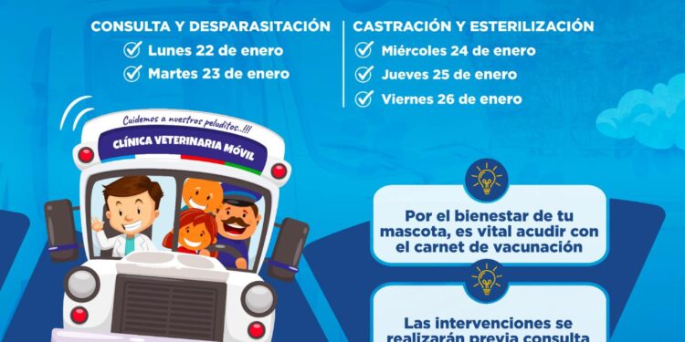 CLÍNICA VETERINARIA MÓVIL VISITARÁ LA CDLA. EL PARAÍSO