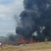 Incendio en el campamento del Municipio de Huaquillas
