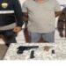 En operativo fue detenido con dos armas de fuego