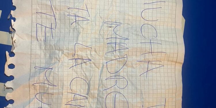 Dejan nota amenazante en una vivienda de la ciudadela Bello Horizonte