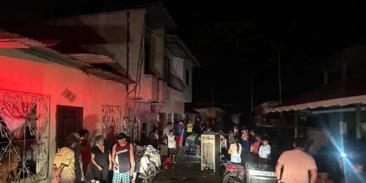 En pleno apagón se registró un incendio